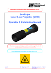 SeaStripe Laser Line Projector (MKIII) Operator & Installation Manual