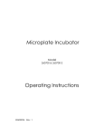 Microplate Incubator Operating Instructions