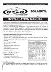 INSTALLATION MANUAL SOLARCYL