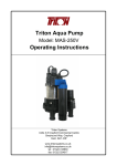 Triton Aqua Pump Operating Instructions