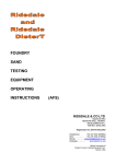 foundry sand testing equipment operating instructions (afs) ridsdale