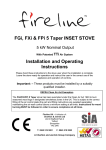 Fireline Tapered Stoves Instruction Manual