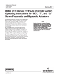 Bettis M11 Manual Hydraulic Override System Operating Instructions