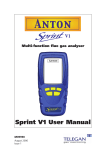 Anton Telegan Sprint V1 combustion flue gas analyser user manual