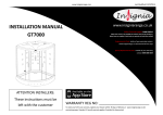 INSTALLATION MANUAL GT7000