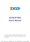 ZX100 IP PBX User's Manual
