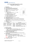 DG-15 series Digital Keypad Entry system Operation User's Manual