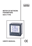 METER OF NETWORK PARAMETERS ND10 TYPE USER'S MANUAL