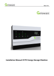 Installation Manual Of PV Energy Storage Machine