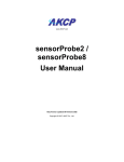 sensorProbe2 / sensorProbe8 User Manual