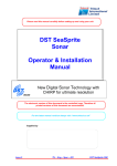 DST SeaSprite Sonar Operator & Installation Manual