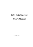 L201 Voip Gateway User's Manual