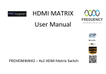 HDMI MATRIX User Manual - Frequency Distribution