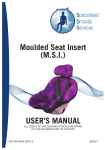 USER'S MANUAL Moulded Seat Insert (M.S.I.)