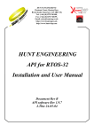 HUNT ENGINEERING API for RTOS-32 Installation and User Manual