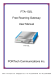 FTA-102L Free Roaming Gateway User Manual PORTech