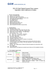 DG-100 Split Digital Keypad Entry system Operation User's Manual