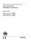 User manual and Installation instructions