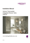 Installation Manual Victoria Thermostatic Integrated Shower Valve