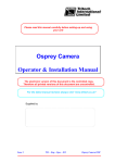 Osprey Camera Operator & Installation Manual