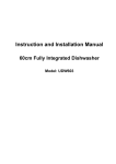 UDW603 Instruction and Installation Manual