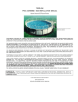 T3666-60A POOL ASSEMBLY AND INSTALLATION MANUAL