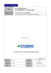 PV Module Installation Manual