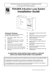 PDA200E Induction Loop Installation Manual