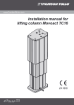 Installation manual for lifting column Movoact TC16