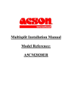 Multisplit Installation Manual Model Reference: A5CM2020ER
