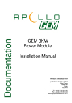 GEM 3KW Power Module Installation Manual