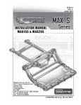 INSTALLATION MANUAL MAX15S & MAX20S