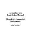 UDW605 Instruction and Installation Manual