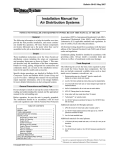 Installation Manual for Air Distribution Systems