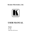 USER MANUAL - Kramer Electronics