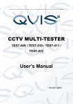 CCTV MULTI-TESTER User's Manual