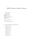 SIMPLIFi Compliance Software User Manual
