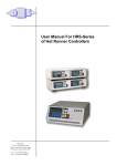 User Manual For HRS-Series of Hot Runner - DMS