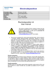 Electrodeposition kit User manual Electrodeposition