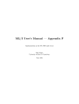 ML/I User's Manual ! Appendix P Implementation on the ICL 2900