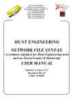 HUNT ENGINEERING NETWORK FILE SYNTAX USER MANUAL