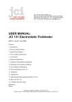 USER MANUAL: JCI 131 Electrostatic Fieldmeter