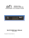 Net I/O N-664 User's Manual