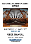 Extended Set User Manual