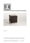 Final Sound S110 1.8 US Subwoofer User Manual