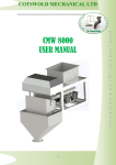 CMW 8000 USER MANUAL - Cotswold Mechanical Handling