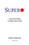 Intel PCH RAID Configuration Utility USER'S MANUAL