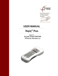 USER MANUAL Reply Plus