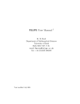 FELIPE User Manual - Department of Mathematical Sciences