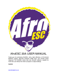 AfroESC 20A USER MANUAL